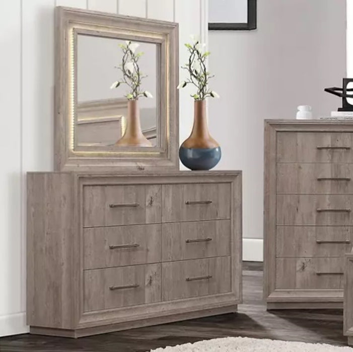 Liberty Furniture Horizons Lighted Mirror in Graystone - J. Patrick’s Furniture (Pooler, GA)