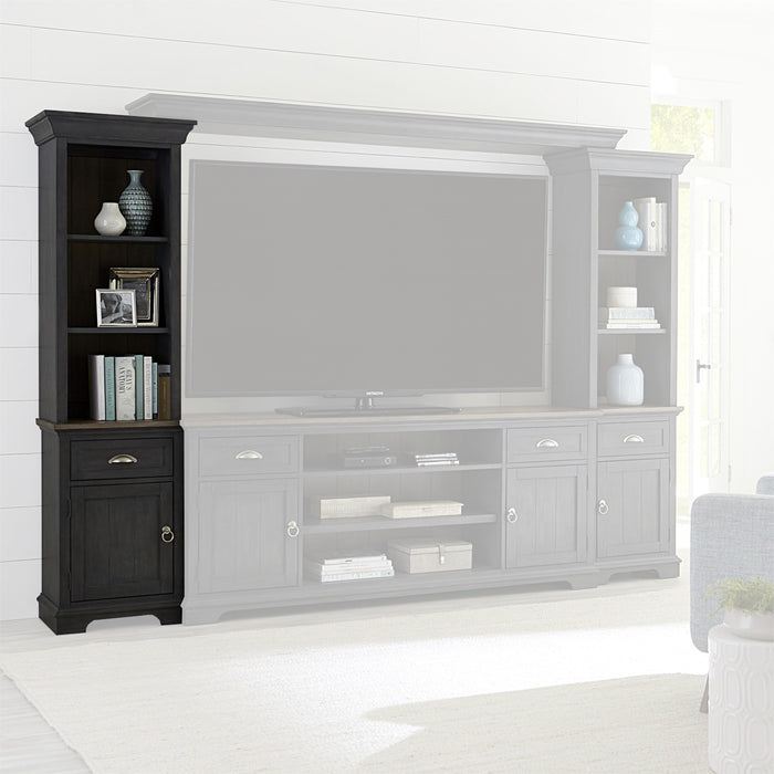Liberty Furniture Ocean Isle Entertainment Center with Piers in Slate with Weathered Pine - J. Patrick’s Furniture (Pooler, GA)