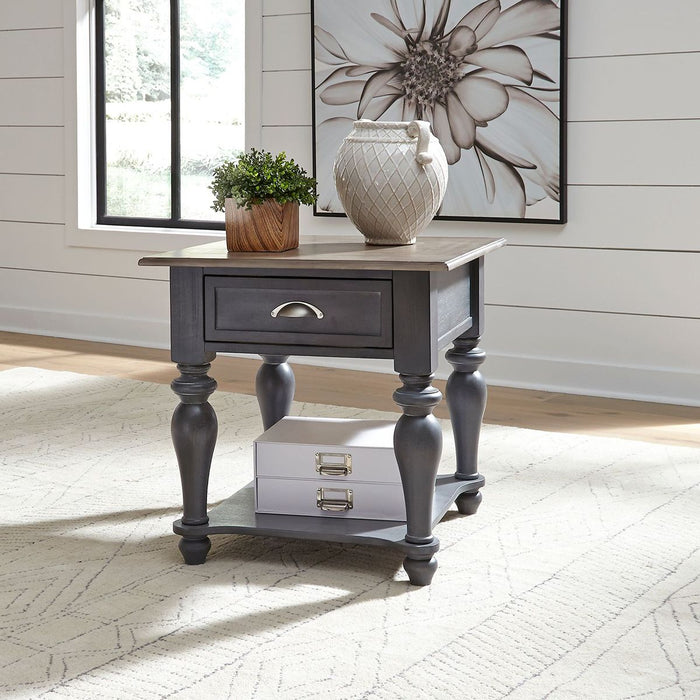 Liberty Furniture Ocean Isle End Table in Slate - J. Patrick’s Furniture (Pooler, GA)