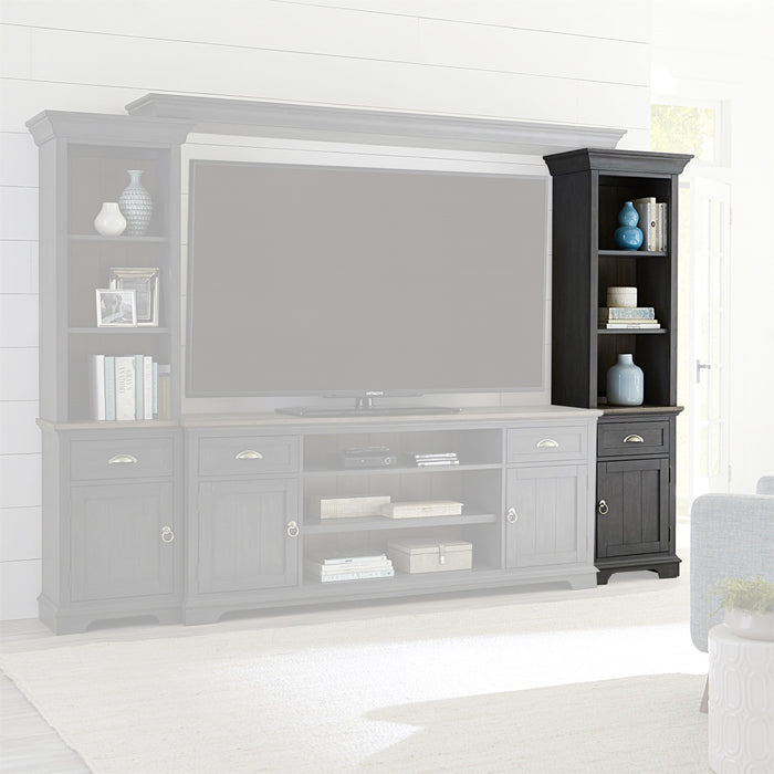 Liberty Furniture Ocean Isle Entertainment Center with Piers in Slate with Weathered Pine - J. Patrick’s Furniture (Pooler, GA)