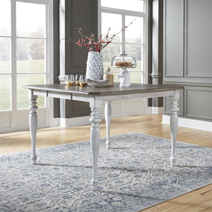 Liberty Furniture Ocean Isle Gathering Table in Antique White with Weathered Pine - J. Patrick’s Furniture (Pooler, GA)
