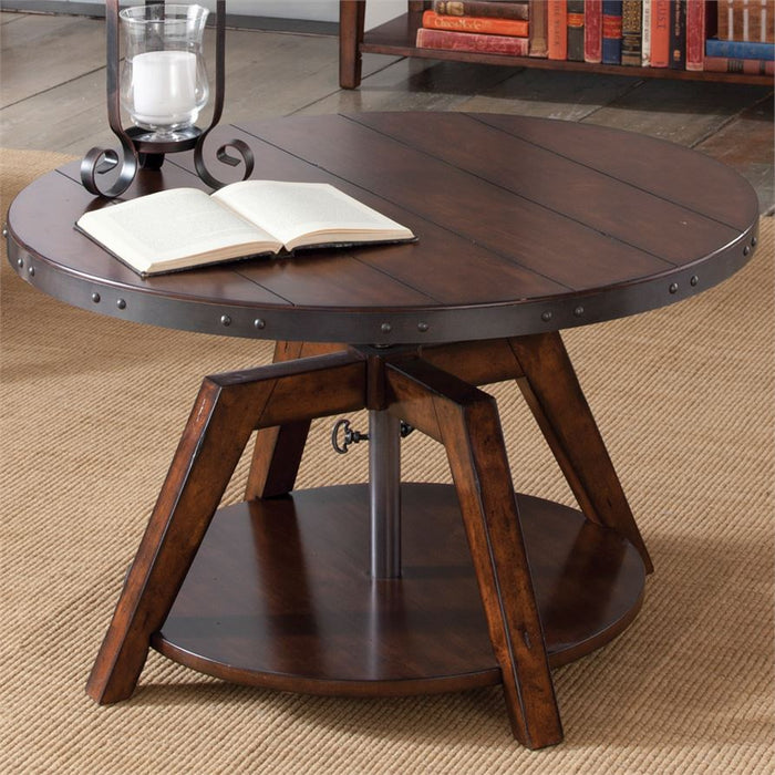 Liberty Aspen Skies Motion Cocktail Table in Russet Brown - J. Patrick’s Furniture (Pooler, GA)