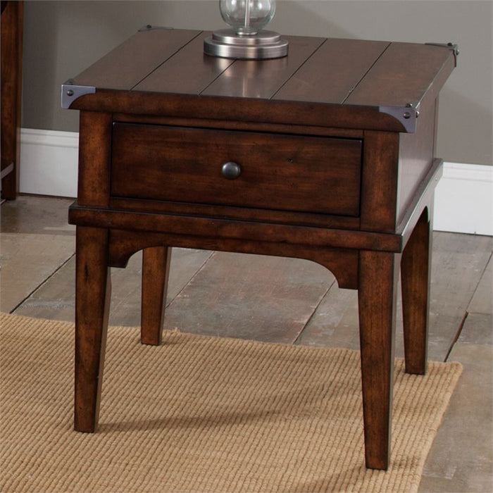 Liberty Aspen Skies End Table in Russet Brown - J. Patrick’s Furniture (Pooler, GA)