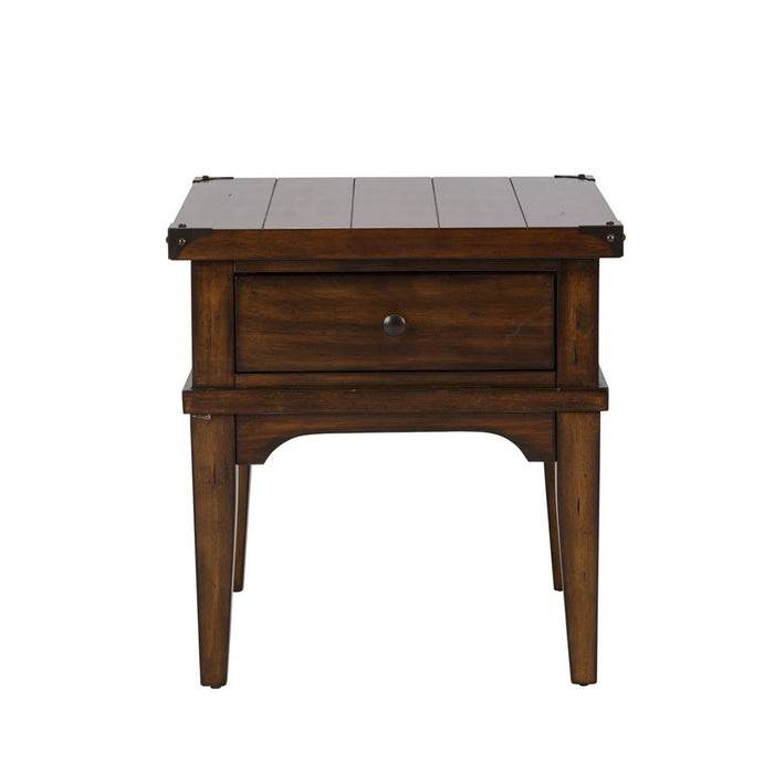 Liberty Aspen Skies End Table in Russet Brown - J. Patrick’s Furniture (Pooler, GA)