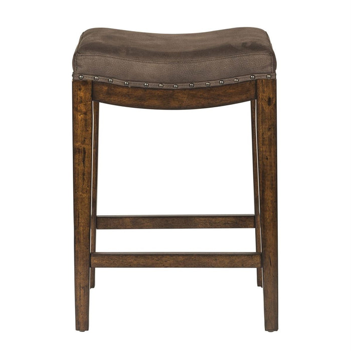 Liberty Aspen Skies Uph Barstool in Russet Brown - J. Patrick’s Furniture (Pooler, GA)