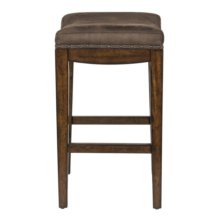 Liberty Aspen Skies Uph Barstool in Russet Brown - J. Patrick’s Furniture (Pooler, GA)