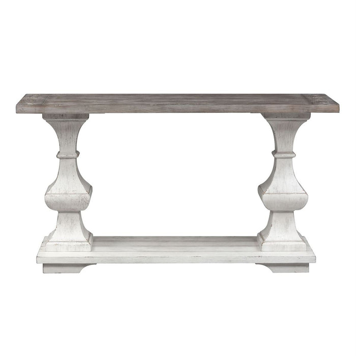 Liberty Sedona Sofa Table in Heavy Distressed White - J. Patrick’s Furniture (Pooler, GA)