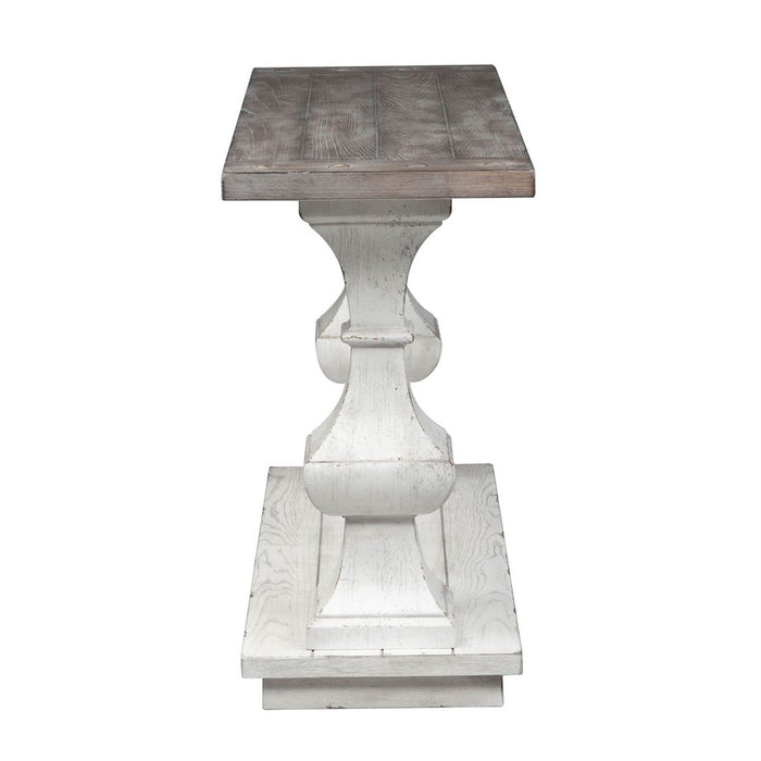 Liberty Sedona Sofa Table in Heavy Distressed White - J. Patrick’s Furniture (Pooler, GA)