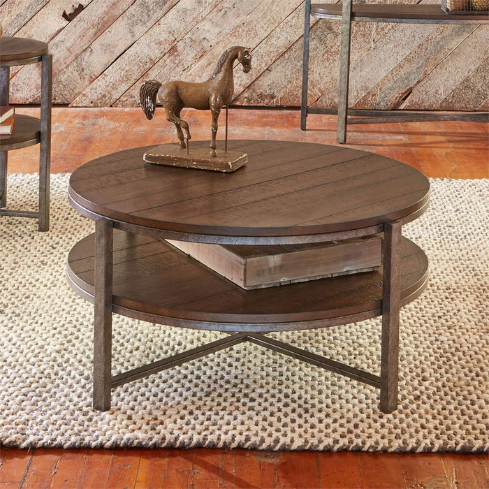 Liberty Breckinridge Round Cocktail Table in Mahogany - J. Patrick’s Furniture (Pooler, GA)