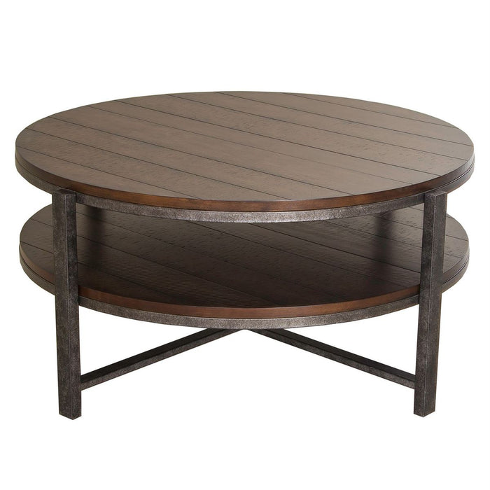 Liberty Breckinridge Round Cocktail Table in Mahogany - J. Patrick’s Furniture (Pooler, GA)