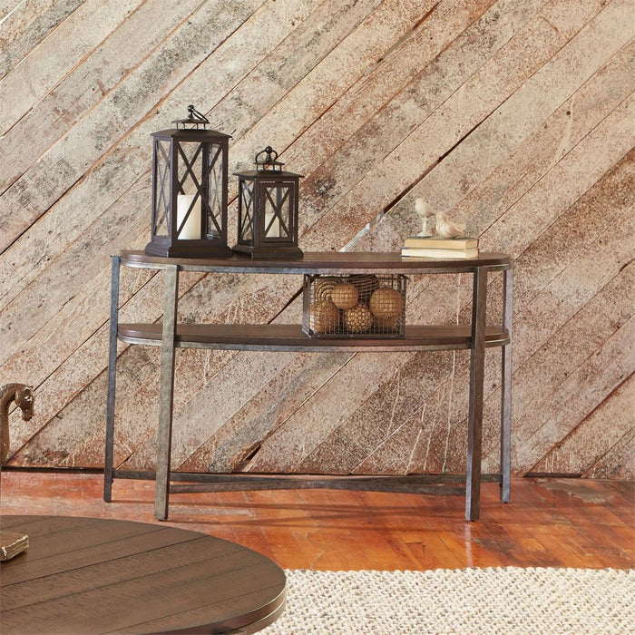 Liberty Breckinridge Demilune Sofa Table in Mahogany - J. Patrick’s Furniture (Pooler, GA)