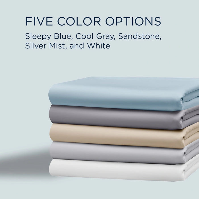 TEMPUR Luxe Egyptian Cotton Pillowcase Set Silver Mist