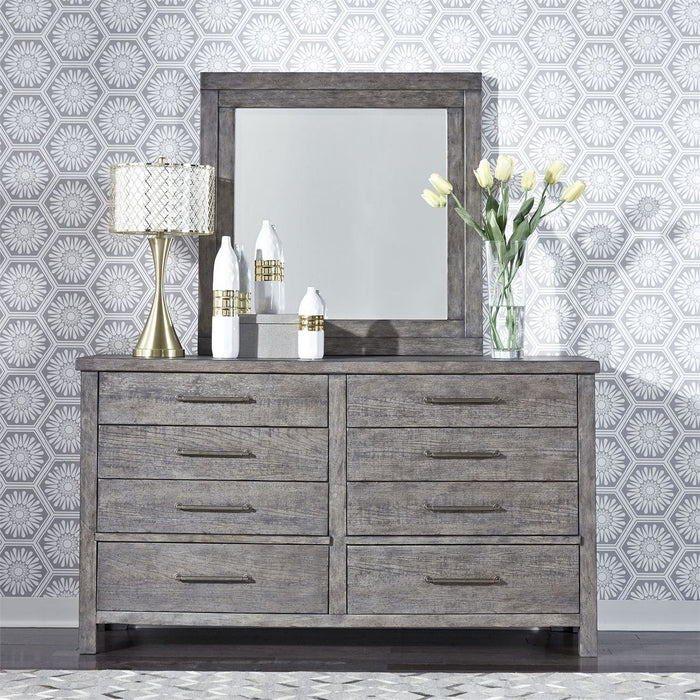 Liberty Furniture Modern Farmhouse Drawer Dresser in Dusty Charcoal - J. Patrick’s Furniture (Pooler, GA)