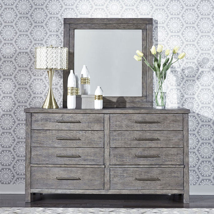 Liberty Furniture Modern Farmhouse Mirror in Dusty Charcoal - J. Patrick’s Furniture (Pooler, GA)