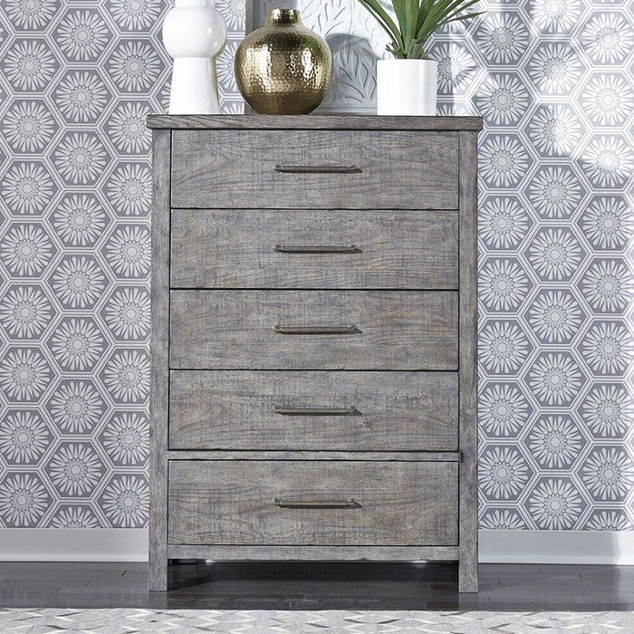 Liberty Furniture Modern Farmhouse Drawer Chest in Dusty Charcoal - J. Patrick’s Furniture (Pooler, GA)