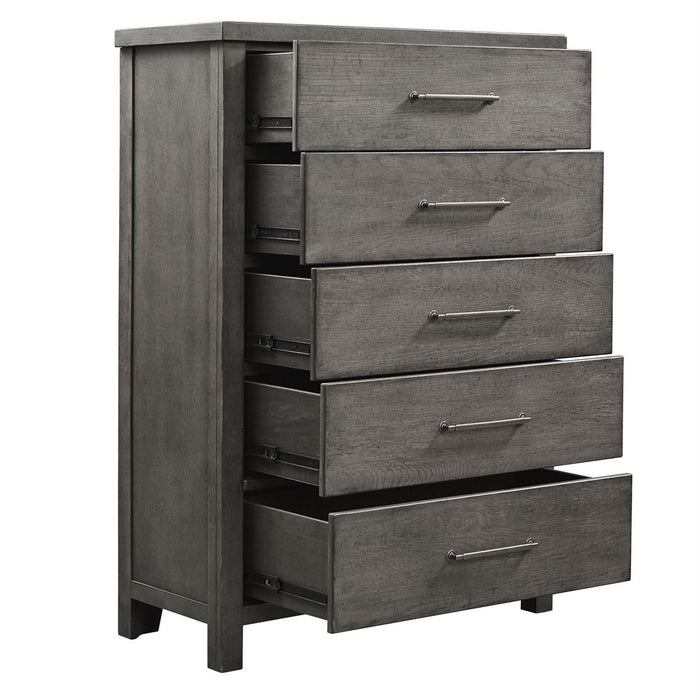 Liberty Furniture Modern Farmhouse Drawer Chest in Dusty Charcoal - J. Patrick’s Furniture (Pooler, GA)
