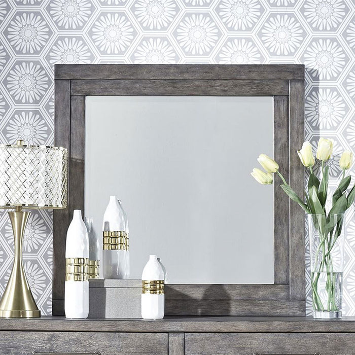 Liberty Furniture Modern Farmhouse Mirror in Dusty Charcoal - J. Patrick’s Furniture (Pooler, GA)