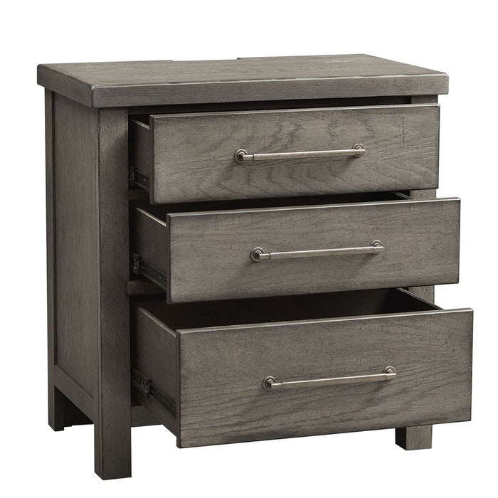 Liberty Furniture Modern Farmhouse Nightstand in Dusty Charcoal - J. Patrick’s Furniture (Pooler, GA)