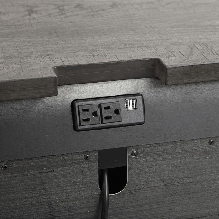 Liberty Furniture Modern Farmhouse Nightstand in Dusty Charcoal - J. Patrick’s Furniture (Pooler, GA)