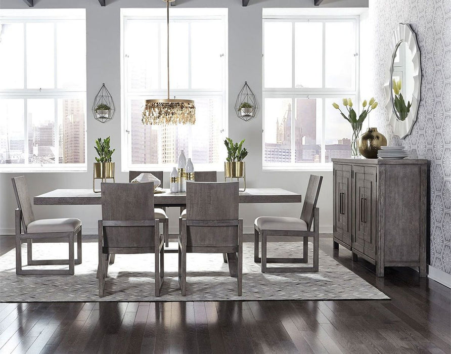 Liberty Furniture Modern Farmhouse Trestle Dining Table in Dusty Charcoal 406-P4860 - J. Patrick’s Furniture (Pooler, GA)