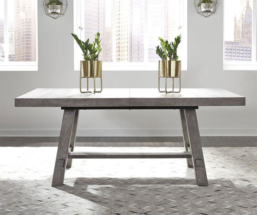 Liberty Furniture Modern Farmhouse Trestle Dining Table in Dusty Charcoal 406-P4860 - J. Patrick’s Furniture (Pooler, GA)