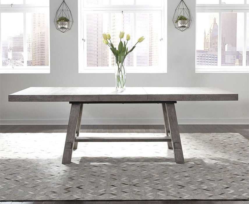 Liberty Furniture Modern Farmhouse Trestle Dining Table in Dusty Charcoal 406-P4860 - J. Patrick’s Furniture (Pooler, GA)