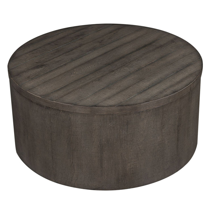 Modern Farmhouse Drum Cocktail Table