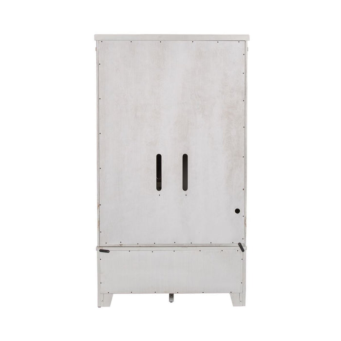 Liberty Modern Farmhouse Armoire in White - J. Patrick’s Furniture (Pooler, GA)