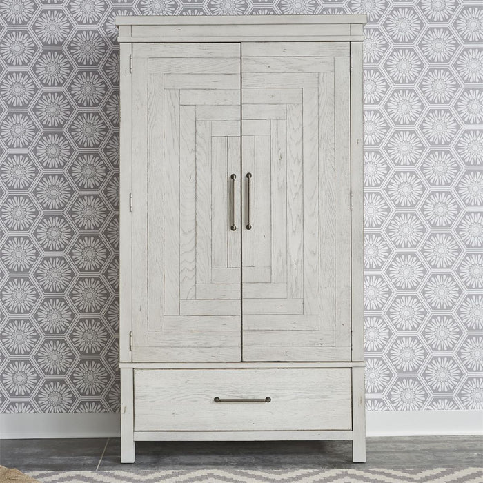 Liberty Modern Farmhouse Armoire in White - J. Patrick’s Furniture (Pooler, GA)
