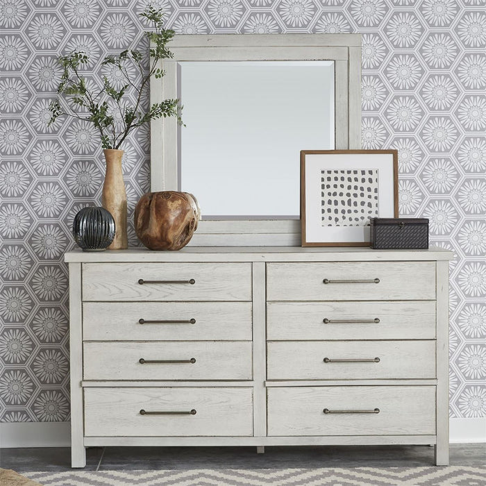 Liberty Modern Farmhouse Mirror in White - J. Patrick’s Furniture (Pooler, GA)