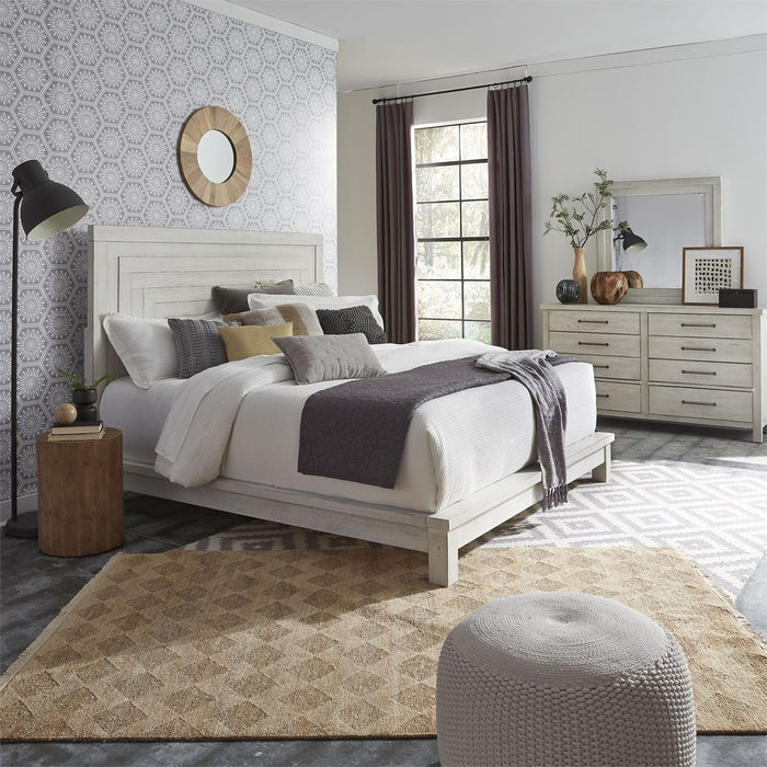 Liberty Modern Farmhouse Queen Platform Bed in White - J. Patrick’s Furniture (Pooler, GA)