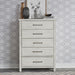 Liberty Modern Farmhouse 5 Drawer Chest in White - J. Patrick’s Furniture (Pooler, GA)
