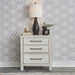 Liberty Modern Farmhouse 3 Drawer Nightstand in White - J. Patrick’s Furniture (Pooler, GA)