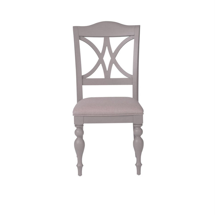 Liberty Furniture Summer House Slat Back Side Chair (RTA) in Dove Grey (Set of 2) - J. Patrick’s Furniture (Pooler, GA)