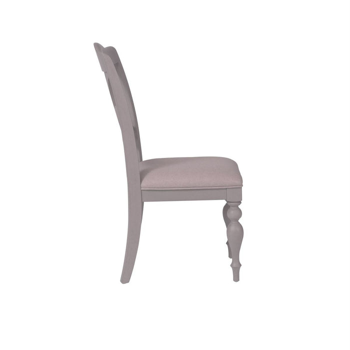 Liberty Furniture Summer House Slat Back Side Chair (RTA) in Dove Grey (Set of 2) - J. Patrick’s Furniture (Pooler, GA)