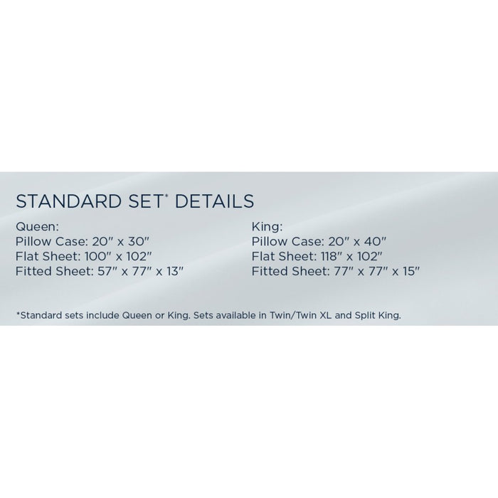 TEMPUR Rayon from Bamboo Sheet Set Cool Gray