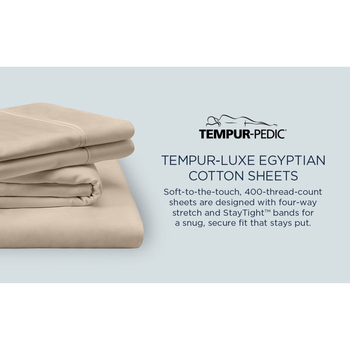 TEMPUR Luxe Egyptian Cotton Sheet Set Sandstone