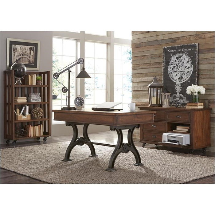 Liberty Arlington House Writing Desk in Cobblestone Brown - J. Patrick’s Furniture (Pooler, GA)