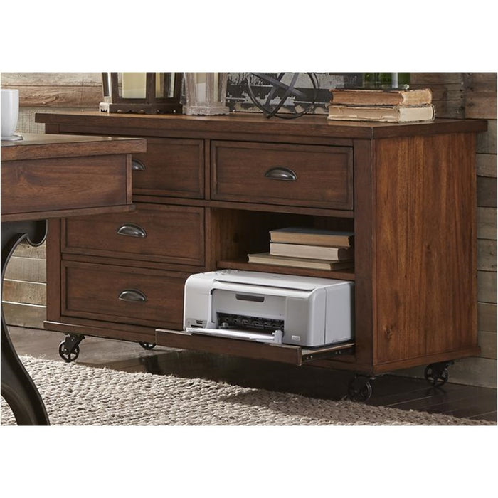 Liberty Arlington House Open Bookcase in Cobblestone Brown - J. Patrick’s Furniture (Pooler, GA)