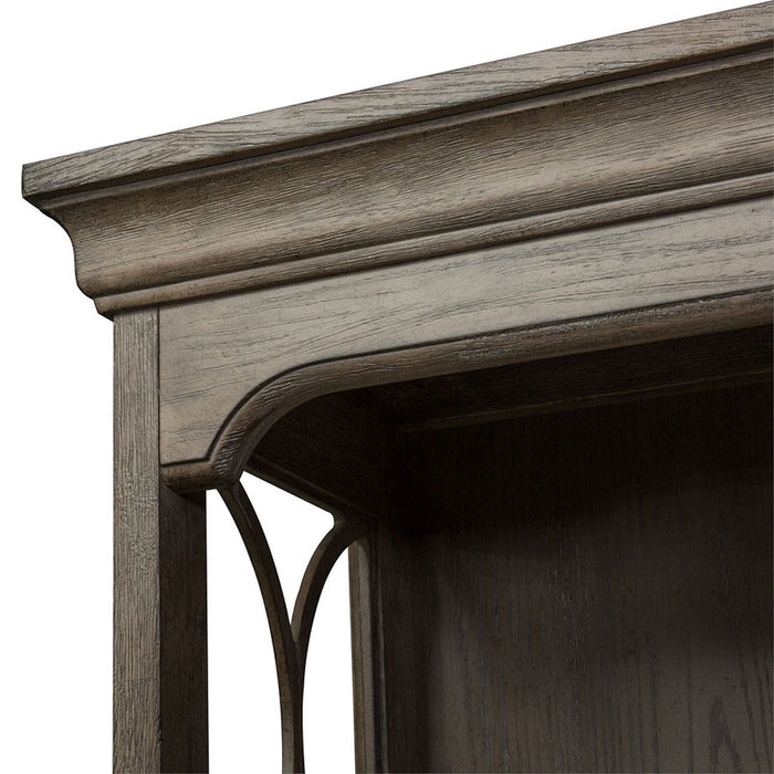 Liberty Simply Elegant Credenza with Hutch in Heathered Taupe - J. Patrick’s Furniture (Pooler, GA)