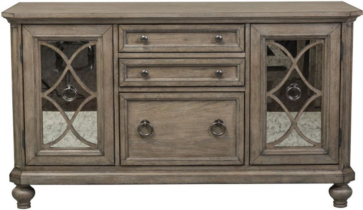Liberty Simply Elegant Credenza in Heathered Taupe - J. Patrick’s Furniture (Pooler, GA)