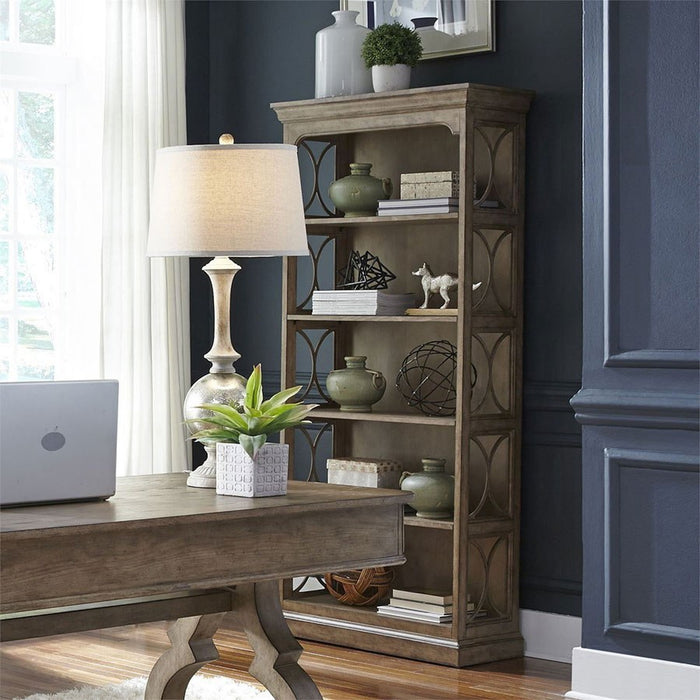 Liberty Simply Elegant Bookcase in Heathered Taupe - J. Patrick’s Furniture (Pooler, GA)