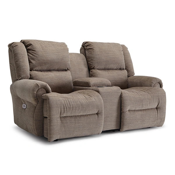 GENET LOVESEAT LEATHER SPACE SAVER CONSOLE LOVESEAT- L960CC4
