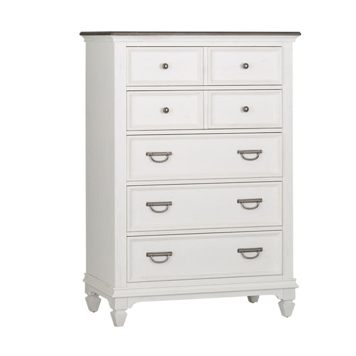 Liberty Furniture Allyson Park Drawer Chest in Wirebrushed White - J. Patrick’s Furniture (Pooler, GA)