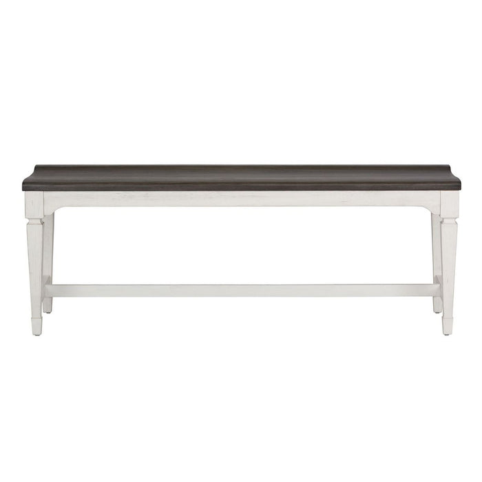 Liberty Furniture Allyson Park Wood Seat Bench in Wirebrushed White - J. Patrick’s Furniture (Pooler, GA)