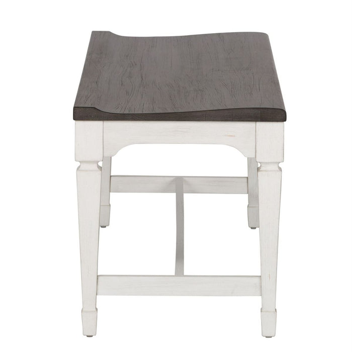 Liberty Furniture Allyson Park Wood Seat Bench in Wirebrushed White - J. Patrick’s Furniture (Pooler, GA)