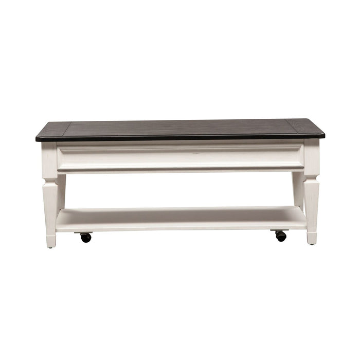 Allyson Park Rectangular Cocktail Table in Wirebrushed White image