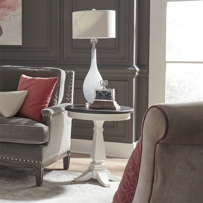 Liberty Allyson Park Chair Side Table in Wirebrushed White - J. Patrick’s Furniture (Pooler, GA)