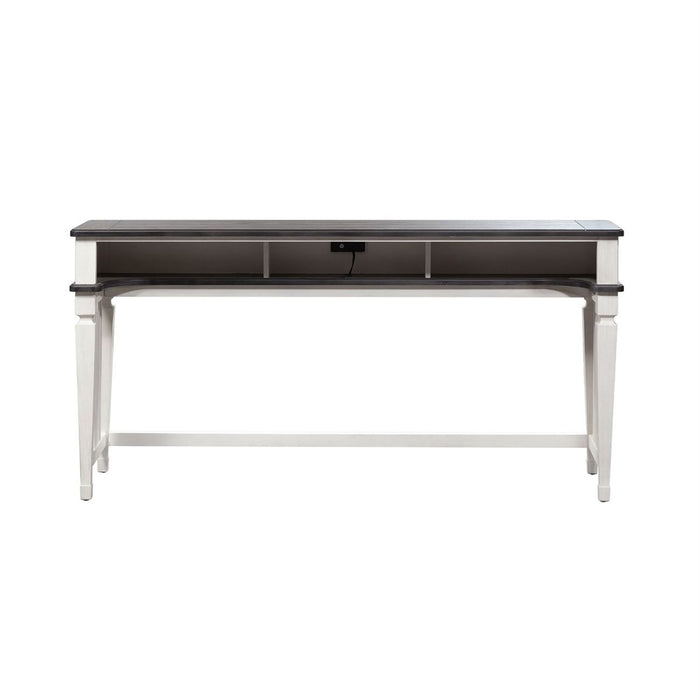 Liberty Allyson Park Console Bar Table in Wirebrushed White - J. Patrick’s Furniture (Pooler, GA)