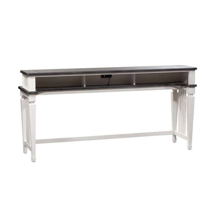 Liberty Allyson Park Console Bar Table in Wirebrushed White - J. Patrick’s Furniture (Pooler, GA)